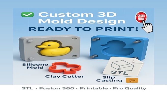 do print ready mold design mold box printable clay cutter silicone plastic mold