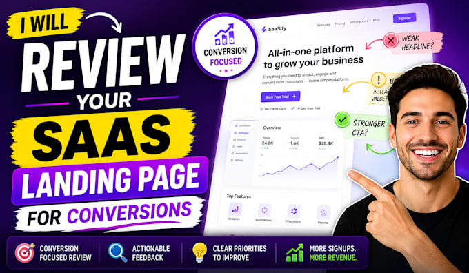 review your saas landing page for conversion optimization
