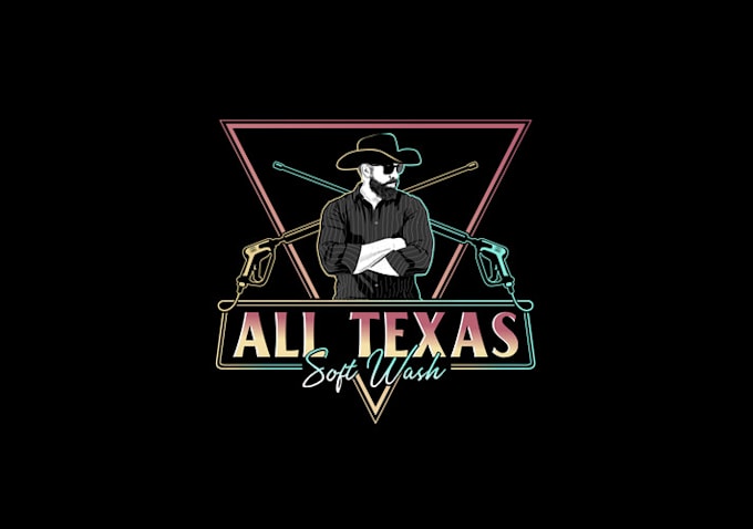 design high resolution texas soft wash cowboy logo