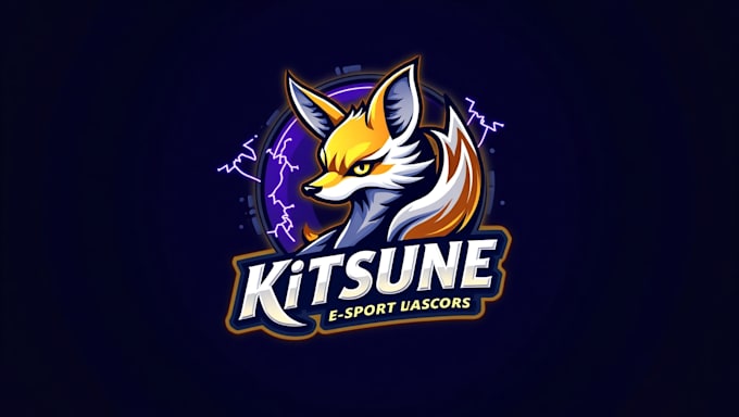 do kitsune head esport mascot logo design