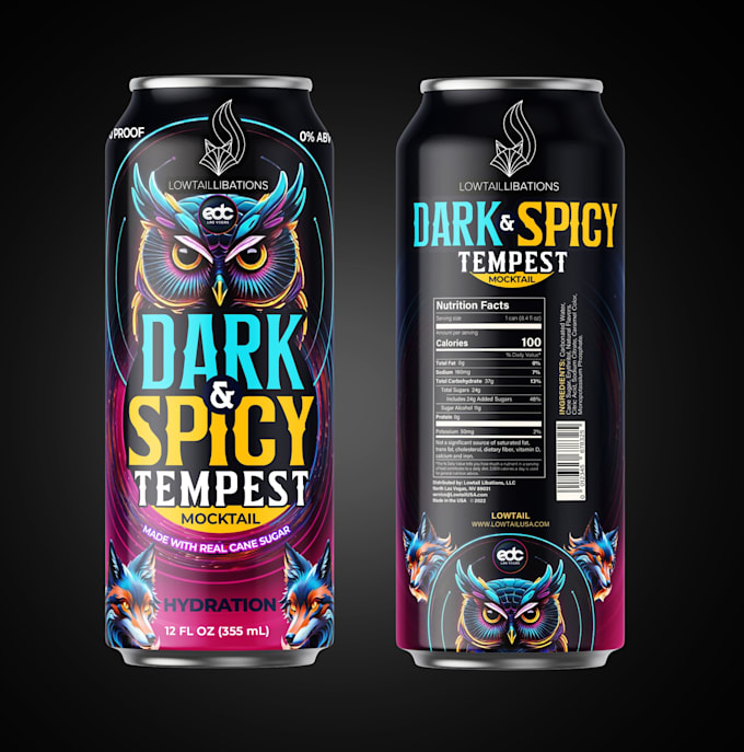 create a minimalist premium drink can packaging design