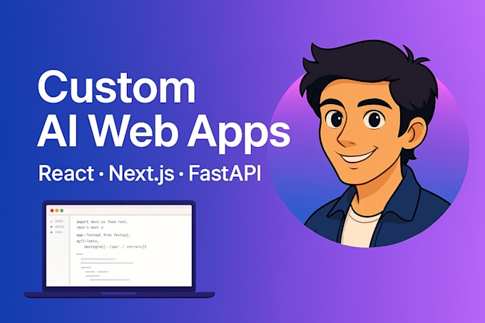 deliver a modern ai website with react nextjs fastapi
