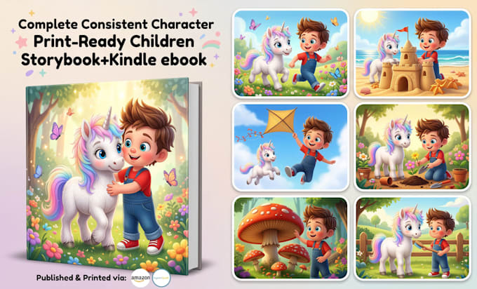 create consistent characters children storybook illustration