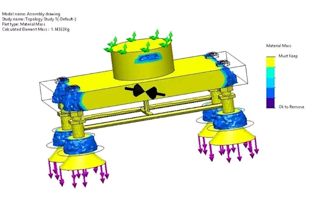 do  topology optimization and structural integrity checks