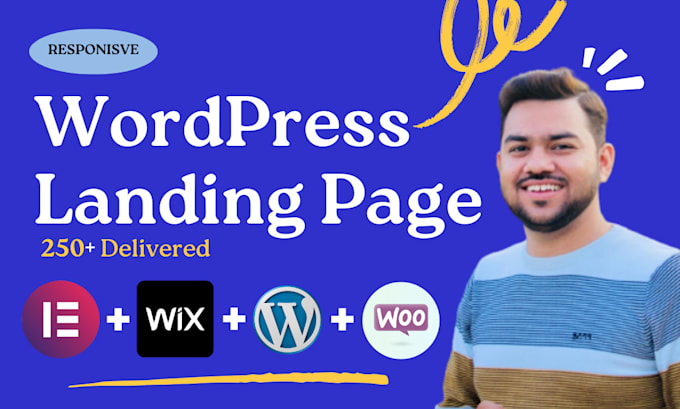 create a modern wordpress website and wordpress landing page