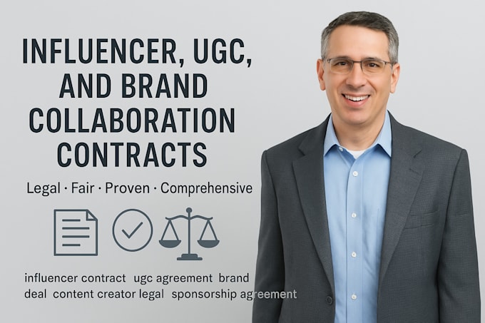 draft custom, legally binding influencer and ugc contracts