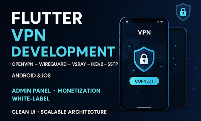build flutter VPN app with openvpn, wireguard, v2ray, ikev2, sstp