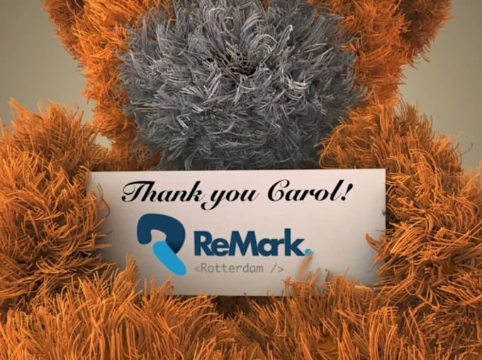 make teddy bear dancing with your logo and text message