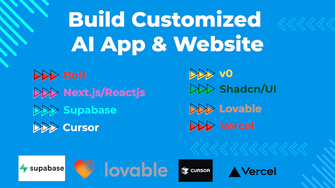 build web app, website with lovable ai lovable dev, cursor ai, bolt new ai