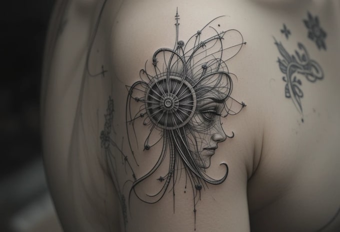 draw a realistic tattoo design