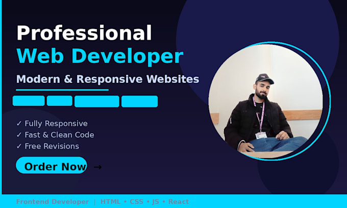 build a responsive HTML CSS react website for any business