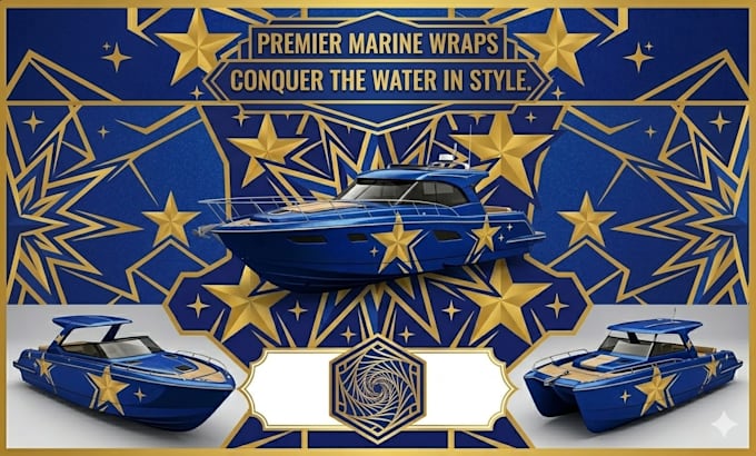 create high level boat wrap design, car, food truck