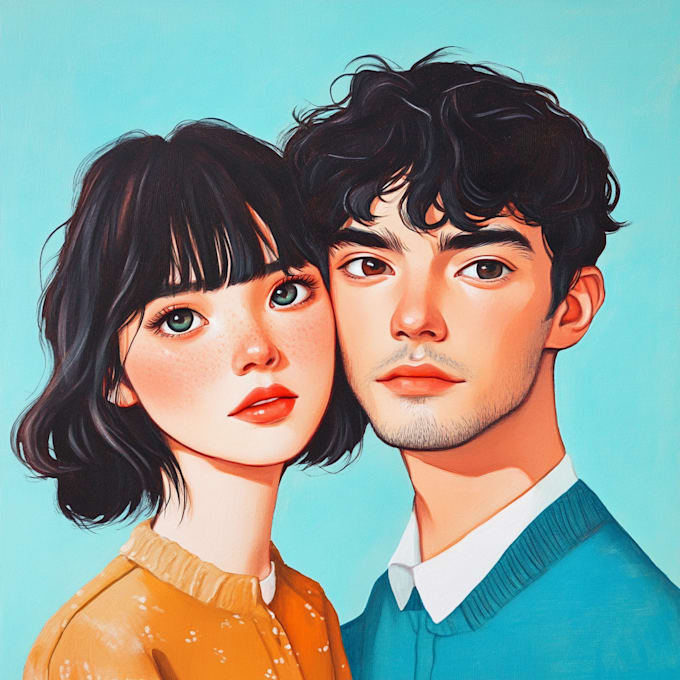 make a romantic family couple portrait