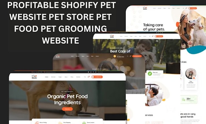 build profitable shopify pet website pet store pet food pet grooming website