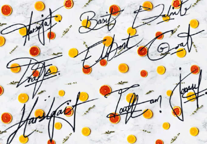 do handwritten personal signature,calligraphy