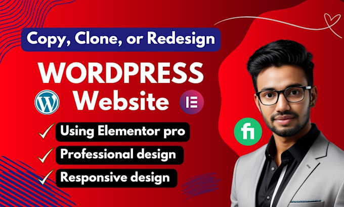 copy, clone, or redesign any website into wordpress using elementor pro