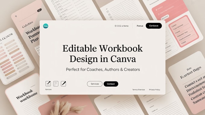 editable canva planner template, ebook design, digital planner, canva workbook