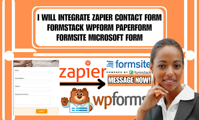 integrate zapier contact form formstack wpform paperform formsite microsoft form