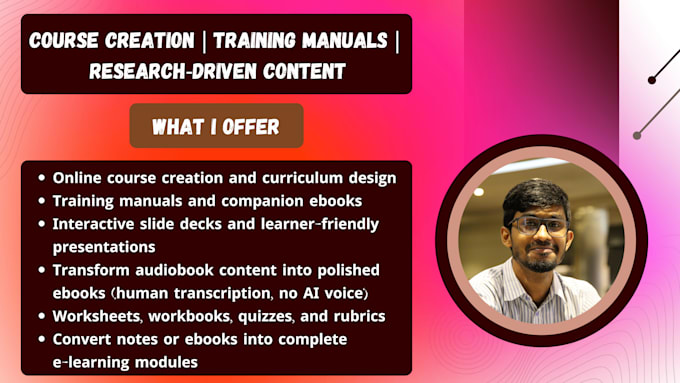 research and write your online course and training manual
