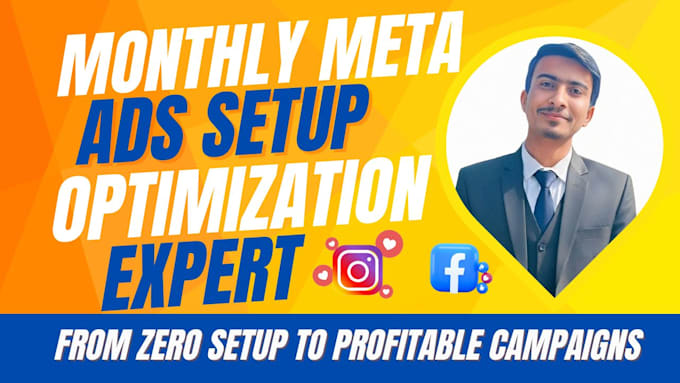 do monthly meta ads setup and monitorization