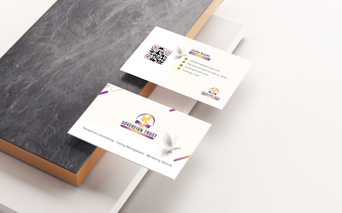 custom business card design with qr code