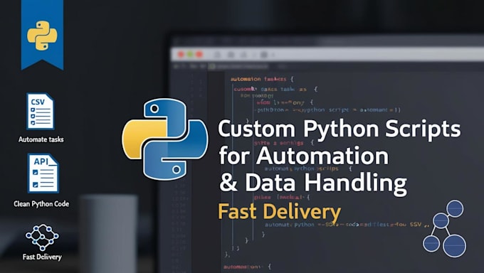 write any custom python script or code by adams jo |... Write and automate python scripts for your tasks or data by Ammarmd2001 ...