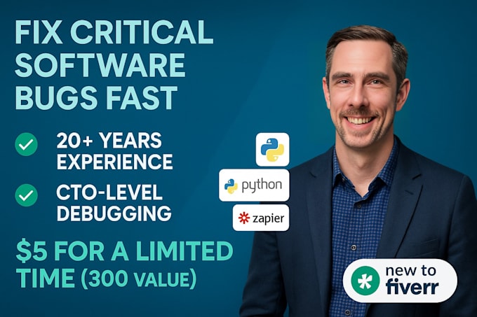 debug and fix mission critical software bugs as veteran cto