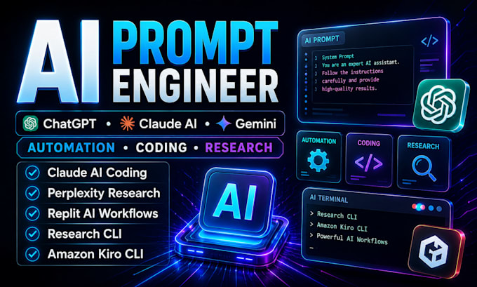 Do custom chatgpt prompt engineering and gemini for business booster ...
