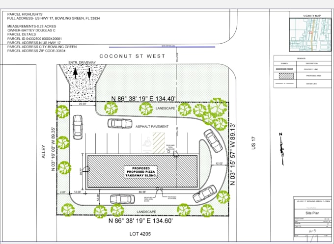 prepare detailed site and plot layout plan with property boundaries measurements