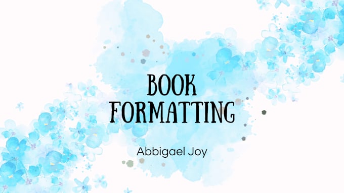 format your novel for print