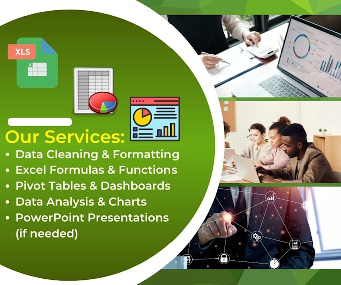 Clean the data organize, charts and pivot tables and analyze your data ...