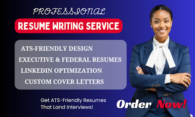 Write ats friendly resume cover letter linkedin profile in 48hrs by ...