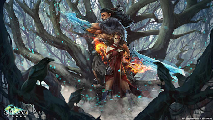 create character illustrations for your fantasy card game