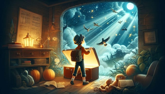 create whimsical illustrations for children book