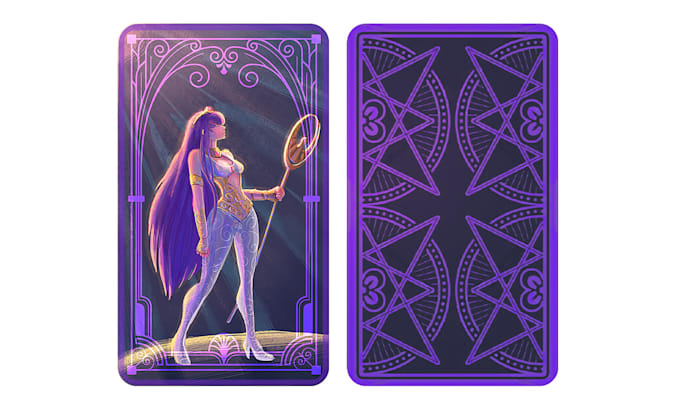 do a cute tarot card design
