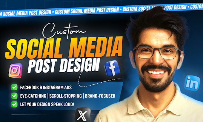 Create custom social media post design, facebook and instagram ads ...