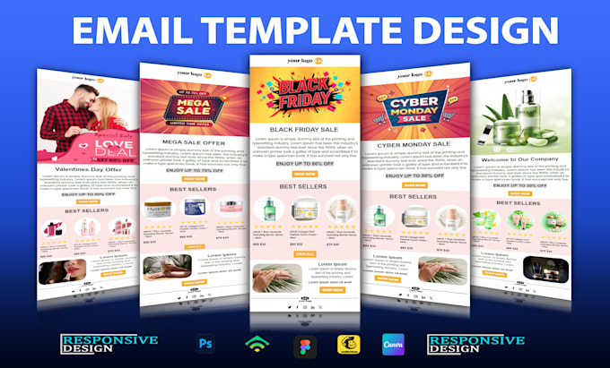 do stunning email template design in figma or canva