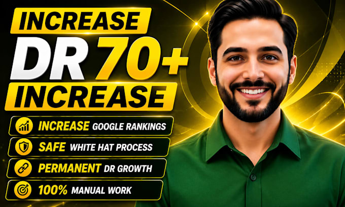skyrocket domain rating to dr 70 plus for high ranking