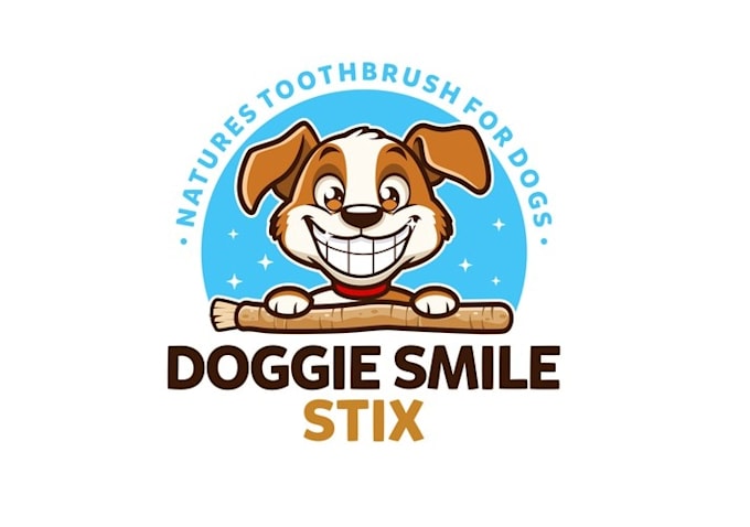 design dog toothbrush product logo
