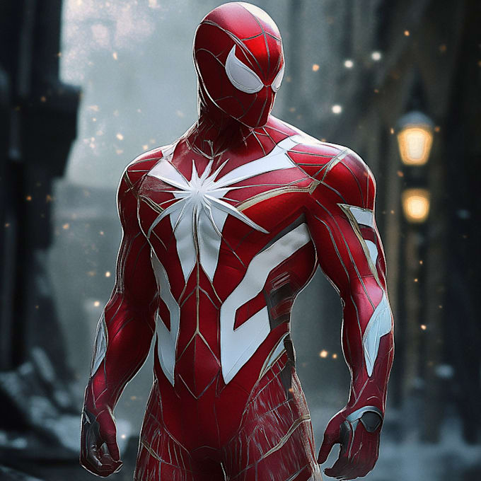 drawing custom superhero character in action