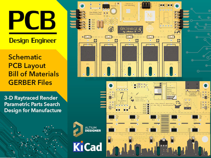 do electronics hardware design including pcb, schematic, part search, and bom