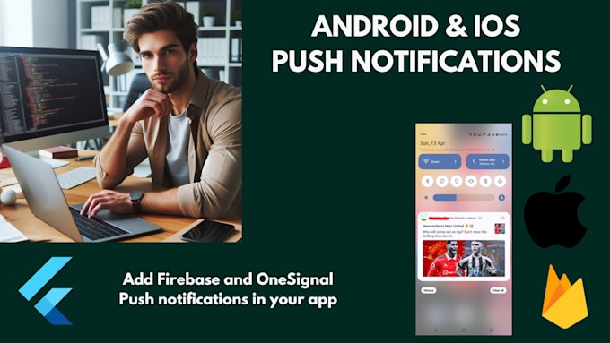 Integrate push notifications in the ios, android flutter app by ...