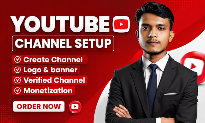 create and setup  youtube channel with monetization