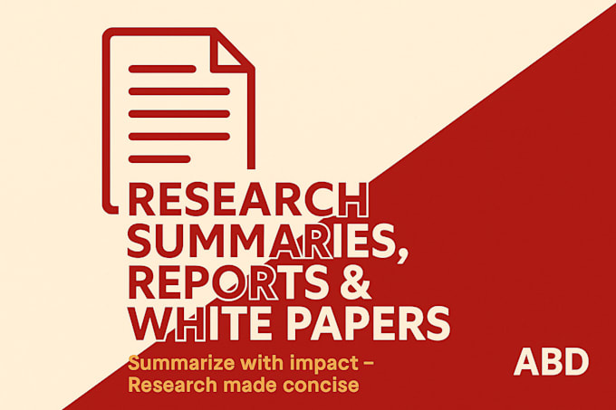 write clear, accurate research briefs and white papers for you