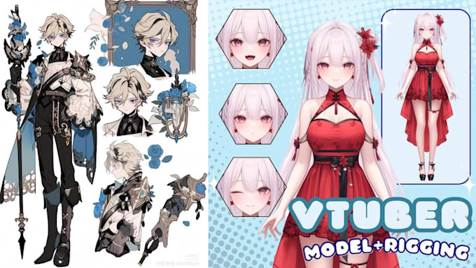Design and rig your custom live2d vtuber model with character sheet