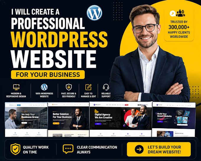 create a professional wordpress website for your business