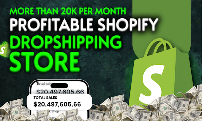 build a passive income shopify dropshipping store or shopify website