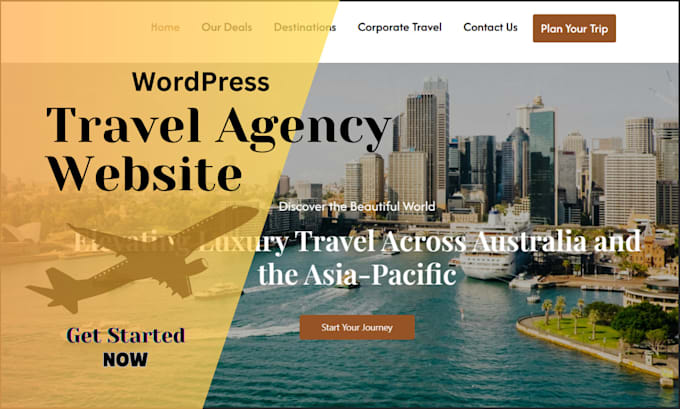 create custom travel agency website with wordpress