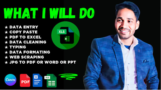 do excel data cleaning, formatting, merge, split and pdf to excel or word