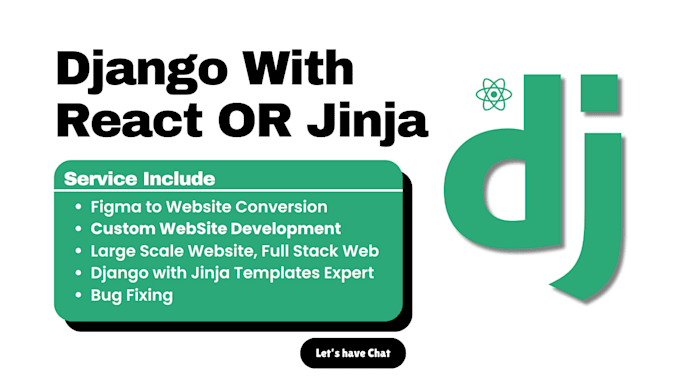 build a django web application with react or jinja frontend